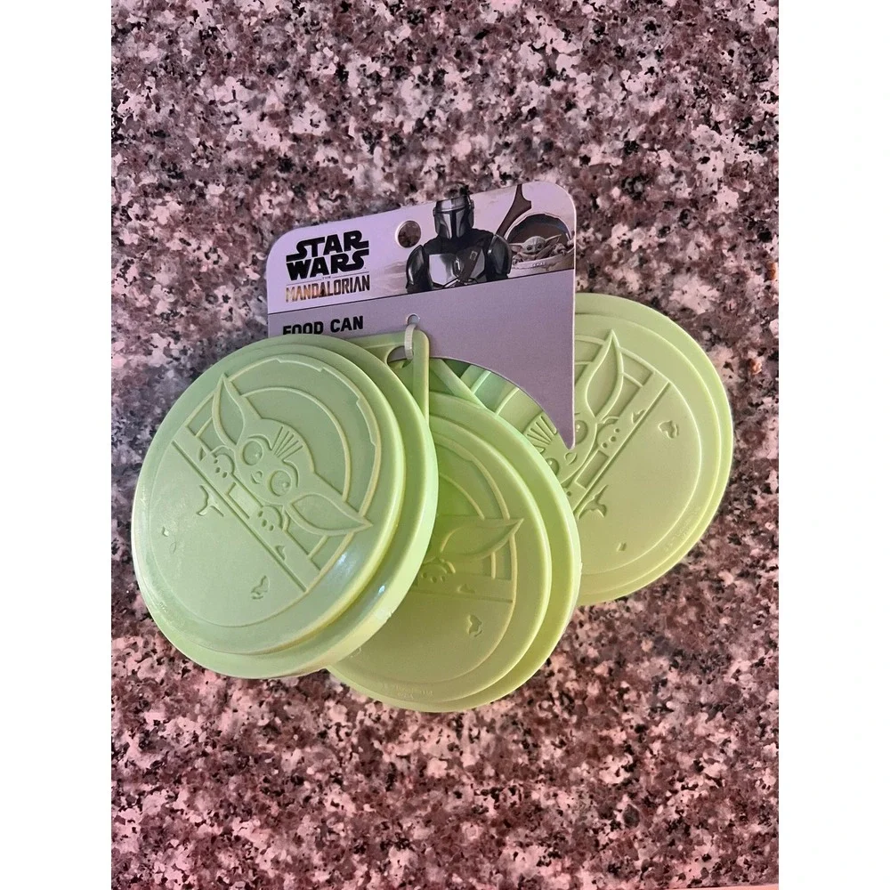 Star Wars Food Can Cover Pet OS Green Brand New Grogu Baby Yoda Silicone 3pk